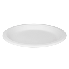 Wholesale 9'' Compostable Bagasse Round Plates - 500 ct