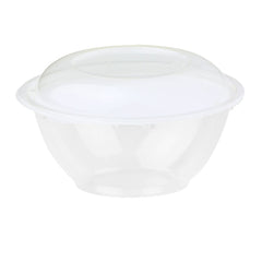 Wholesale 32oz PLA Salad Bowls with Lids, Clear - 300 ct