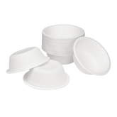 Wholesale 12oz Compostable Bagasse Rice Bowls - 1,000 ct