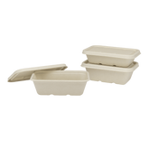 Wholesale 24oz Natural Bagasse Take Out Container, Rectangular - 500 ct