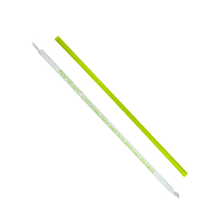 Wholesale 9.5" Eco-Friendly Jumbo Straw, Wrapped - Green - 4,800 ct