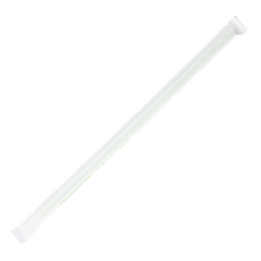 Wholesale 8.75" Eco-Friendly Giant Straws (7mm) Paper Wrapped - Green - 2,500 ct