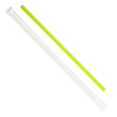 Wholesale 8.75" Eco-Friendly Giant Straws (7mm) Paper Wrapped - Green - 2,500 ct