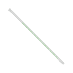 Wholesale 10.25" Giant Eco-Friendly Straws (7mm) Paper Wrapped - Clear - 1,200 ct