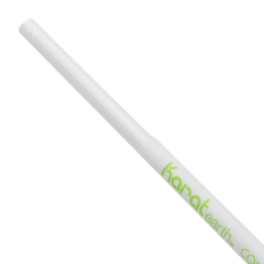 Wholesale 7.75" Eco-Friendly Jumbo Paper Straw (5mm) Wrapped - White - 2,000 ct