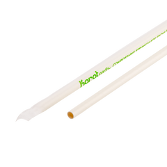 Wholesale 9" Jumbo Eco-Friendly Paper Straw Wrapped - White -1,200 ct