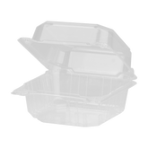 Wholesale 6''x6'' PLA Hinged Containers - 500 ct