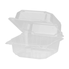 Wholesale 6''x6'' PLA Hinged Containers - 500 ct