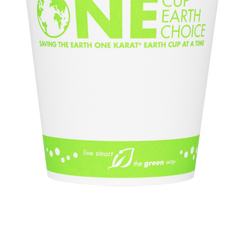 Wholesale 8oz Eco-Friendly Paper Hot Cups - One Cup, One Earth (80mm) - 1,000 ct