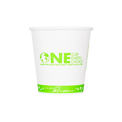 Wholesale 10oz Eco-Friendly Paper Hot Cups - One Cup, One Earth (90mm) - 1,000 ct