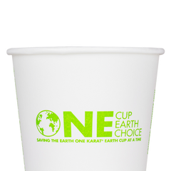 Wholesale 10oz Eco-Friendly Paper Hot Cups - One Cup, One Earth (90mm) - 1,000 ct