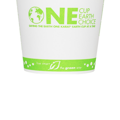 Wholesale 10oz Eco-Friendly Paper Hot Cups - One Cup, One Earth (90mm) - 1,000 ct