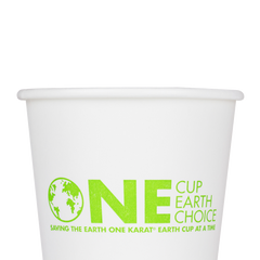 Wholesale 12oz Eco-Friendly Paper Hot Cups - One Cup, One Earth (90mm) - 1,000 ct