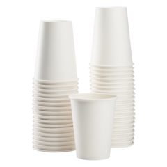 Wholesale 12oz Eco-Friendly Paper Hot Cups White 90mm - 1,000 ct