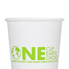 Wholesale 16oz Eco-Friendly Paper Hot Cups - One Cup, One Earth (90mm) - 1,000 ct