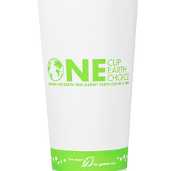 Wholesale 20oz Eco-Friendly Paper Hot Cups - One Cup, One Earth (90mm) - 600 ct