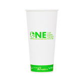 Wholesale 22oz Eco-Friendly Paper Cold Cups - One Cup, One Earth - 90mm - 1,000 ct