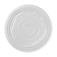 Wholesale 12-16 oz Compostable Flat Lids (114.6mm) - 500 ct