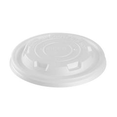 Wholesale Karat Earth 8oz Compostable Paper Food Container Flat Lids (90.8mm) - 1,000 ct