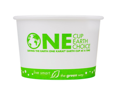 Wholesale 8 oz Eco-friendly Earth Print Ice Cream Paper Cups (90.8mm) - 1,000 ct