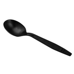 Wholesale Heavy Weight Bio-Based Soup Spoons Black - 1000 ct