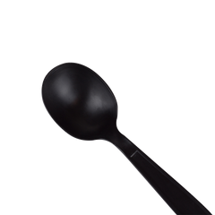 Wholesale Heavy Weight Bio-Based Soup Spoons Black - 1000 ct
