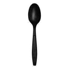 Wholesale Heavy Weight Bio-Based Tea Spoons Black - 1000 ct