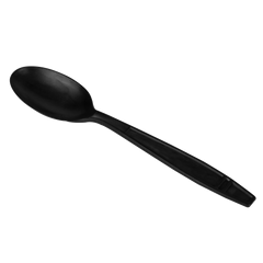 Wholesale Heavy Weight Bio-Based Tea Spoons Black - 1000 ct