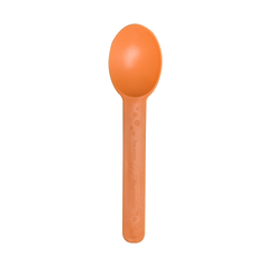 Wholesale Heavy Weight Bio-Based Spoons Tangerine Orange - 1,000 ct