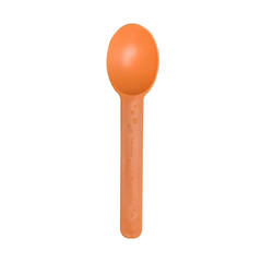 Wholesale Eco-Friendly Heavy Weight Bio-Based Spoons - Tangerine Orange - 1,000 ct