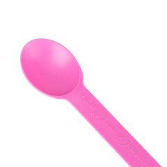 Wholesale Eco-Friendly Heavy Weight Bio-Based Spoons - Pink - 1,000 ct