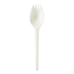 Wholesale CPLA Compostable Spork, Medium-Heavy Weight Wrapped - 750 pc