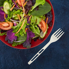 Wholesale Earth® WRAPPED CPLA Compostable Fork, Heavy Weight White - 750 ct