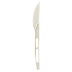 Wholesale WRAPPED CPLA Compostable Knife, Heavy Weight White - 750 ct