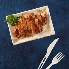 Wholesale WRAPPED CPLA Compostable Knife, Heavy Weight White - 750 ct