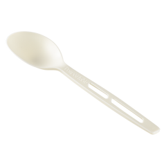 Wholesale WRAPPED CPLA Compostable Tea Spoon, Heavy Weight White - 750 ct