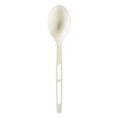 Wholesale WRAPPED CPLA Compostable Tea Spoon, Heavy Weight White - 750 ct