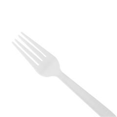 Wholesale PLA Medium-Heavy Weight Compostable Forks Bulk Box - 1,000 ct