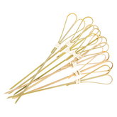 Wholesale 6" Bamboo Heart Looped Skewer - 5,000 ct