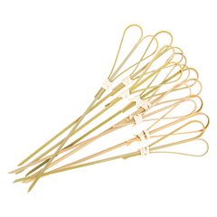 Wholesale 6" Bamboo Heart Looped Skewer - 5,000 ct