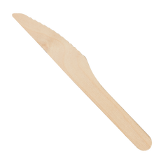 Wholesale Wooden Compostable Heavy Weight Knife - 1,000 ct