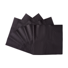 Wholesale 10"x10" Beverage Napkins Black - 5,000 ct
