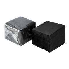 Wholesale 10"x10" Beverage Napkins Black - 5,000 ct