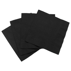 Wholesale 10"x10" Premium Beverage Napkins Black - 1,000 ct