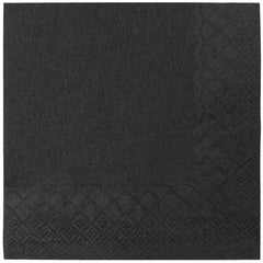 Wholesale 9.5"x9.5" Black Beverage Napkins - 4,000 ct