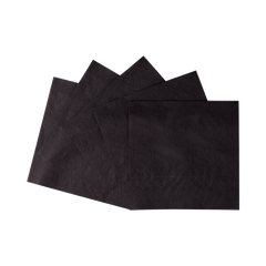 Wholesale 9.5"x9.5" Black Beverage Napkins - 4,000 ct