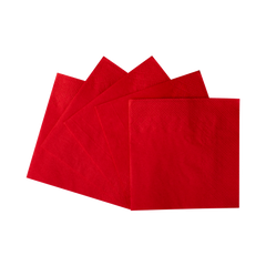 Wholesale 9.5"x9.5" Beverage Napkins - Red- 1,000 ct