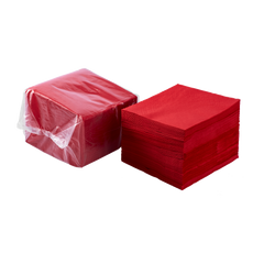 Wholesale 9.5"x9.5" Beverage Napkins - Red- 1,000 ct