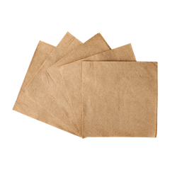 Wholesale 9"x9" Beverage Napkins - Kraft - 4,000 ct