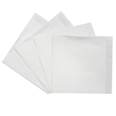 Wholesale 9"x9" Beverage Napkins White - 4,000 ct